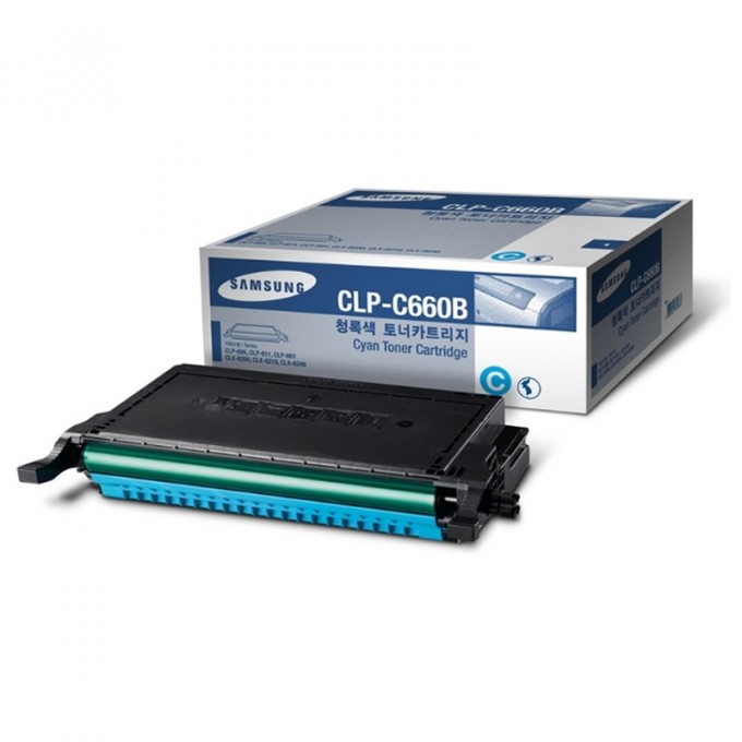 Тонер-картридж SAMSUNG CLP-C660B Cyan голубой оригинальный 100038620996