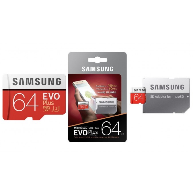 Карта памяти SAMSUNG microSD 64GB EVO Plus 130MB/s 3106778