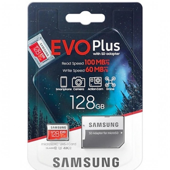 Карта памяти SAMSUNG microSD 128GB EVO Plus 130MB/s (Филипины) 3106780