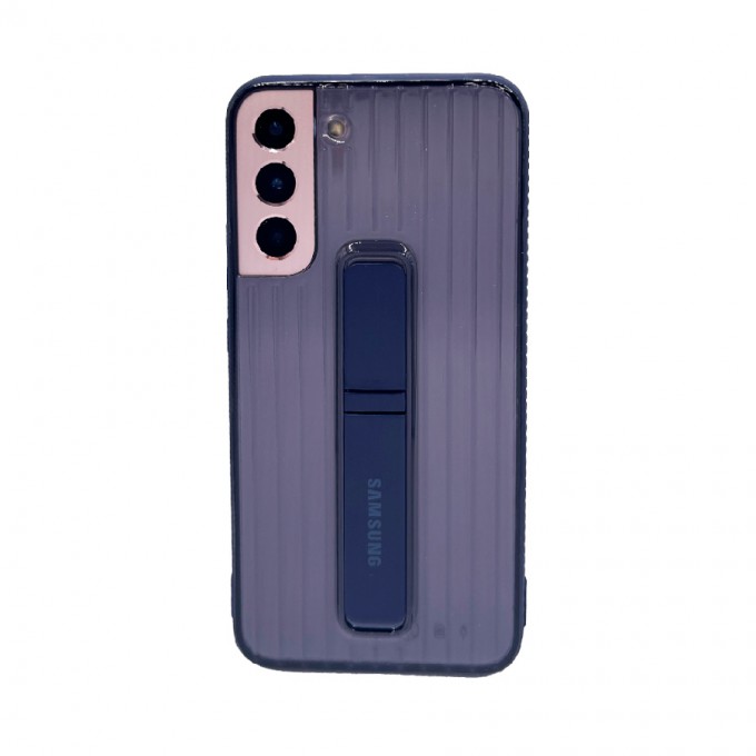 Противоударная пластиковая накладка для SAMSUNG Galaxy S22 Plus Protective Standing Cover тем-синяя 4957461