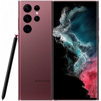 Мобильный телефон SAMSUNG Galaxy S22 Ultra 12/256GB S908E (Snapdragon 8 Gen1) burgundy (бургунди)