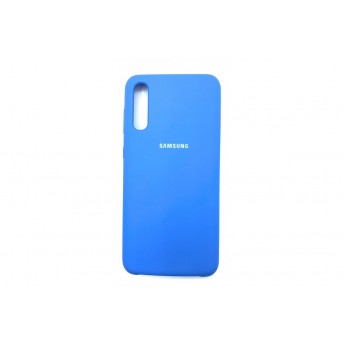 Силиконовая накладка для SAMSUNG Galaxy A03 (SC) синяя Partner