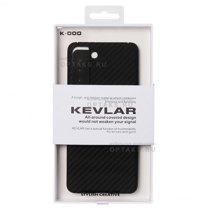 Пластиковая накладка K-DOO KEVLAR для SAMSUNG Galaxy S22 черная 4996677