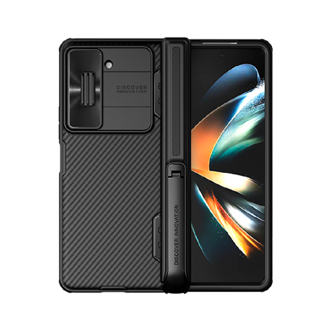 Противоударная пластиковая накладка с защитой камеры Nillkin Camshield Fold для SAMSUNG Galaxy Z Fold 5 черная 5050042