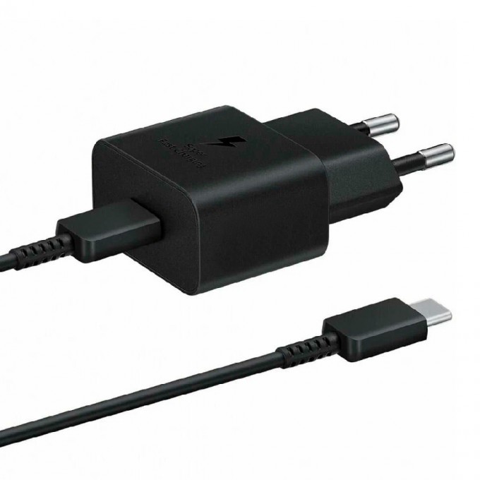 Сетевое зарядное устройство + кабель Type-C/Type-C SAMSUNG (EP-T2510XBEGRU) USB-C 25W черный EAC 5059852