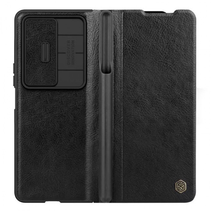 Кожаный чехол-книжка Nillkin Leather Qin Pro для SAMSUNG Galaxy Z Fold 4 (черный) 581246976