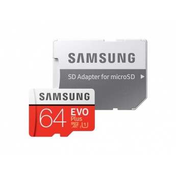 Карта памяти SAMSUNG micro SDXC 64Gb Class10 EVO Plus U1 FHD R/W 100/20 MB/s+Адаптер