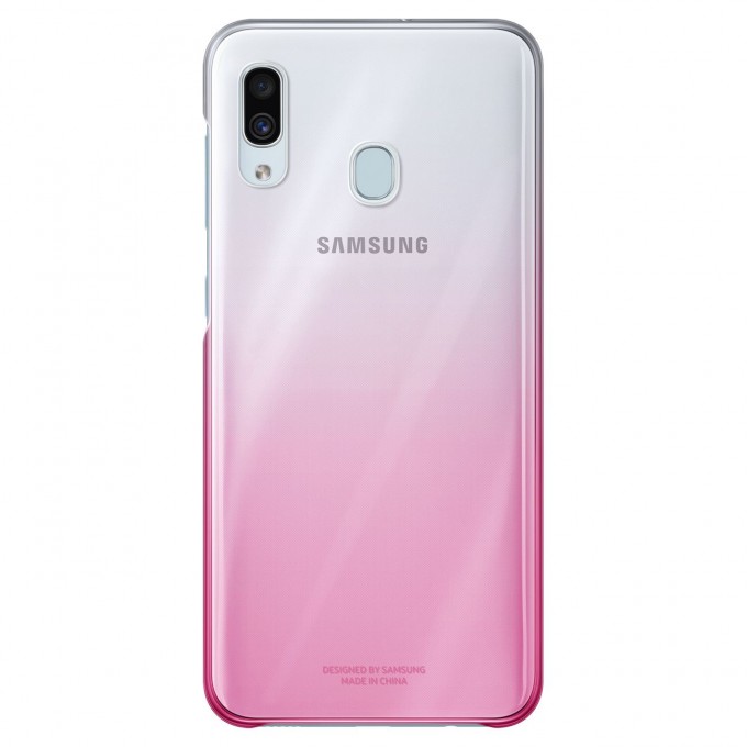 (клип-кейс) для SAMSUNG Galaxy A30 Gradation Cover розовый EF-AA305CPEGRU