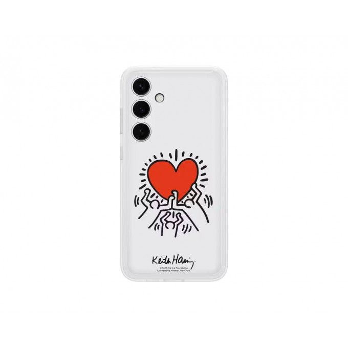 Чехол SAMSUNG Flipsuit Case S24+ белый (принт Keith Haring) EF-MS926CWEGRU