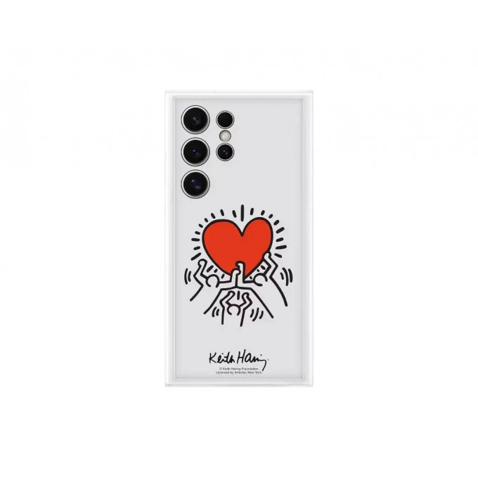 Чехол SAMSUNG Flipsuit Case S24 Ultra белый (принт Keith Haring EF-MS928CWEGRU