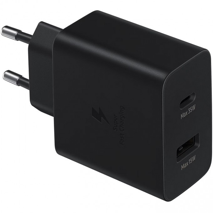 Сетевое зарядное устройство SAMSUNG 35W 1x USB Type A, 1xUSB Type-C 3 А черный EP-TA220NBEGEU