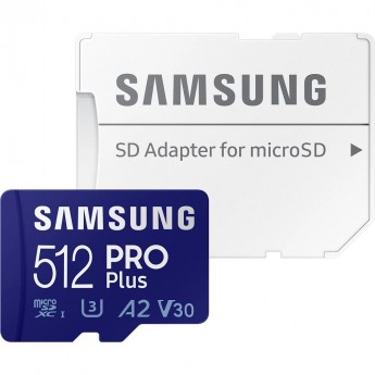 Карта памяти microSDXC SAMSUNG Pro PLUS 512 ГБ, Class 10, MB-MD512KA/APC