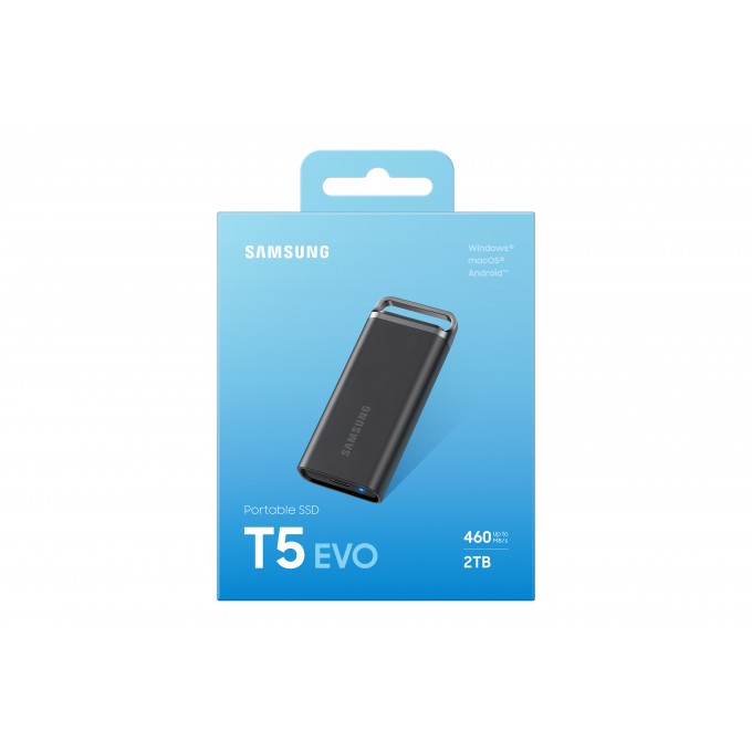 Внешний диск SSD SAMSUNG SSD T5 Evo 2TB USB 3.2 Gen 1 Black MU-PH2T0S/WW