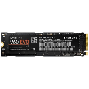 SSD накопитель SAMSUNG 960 EVO M.2 2280 1 ТБ (MZ-V6E1T0BW)